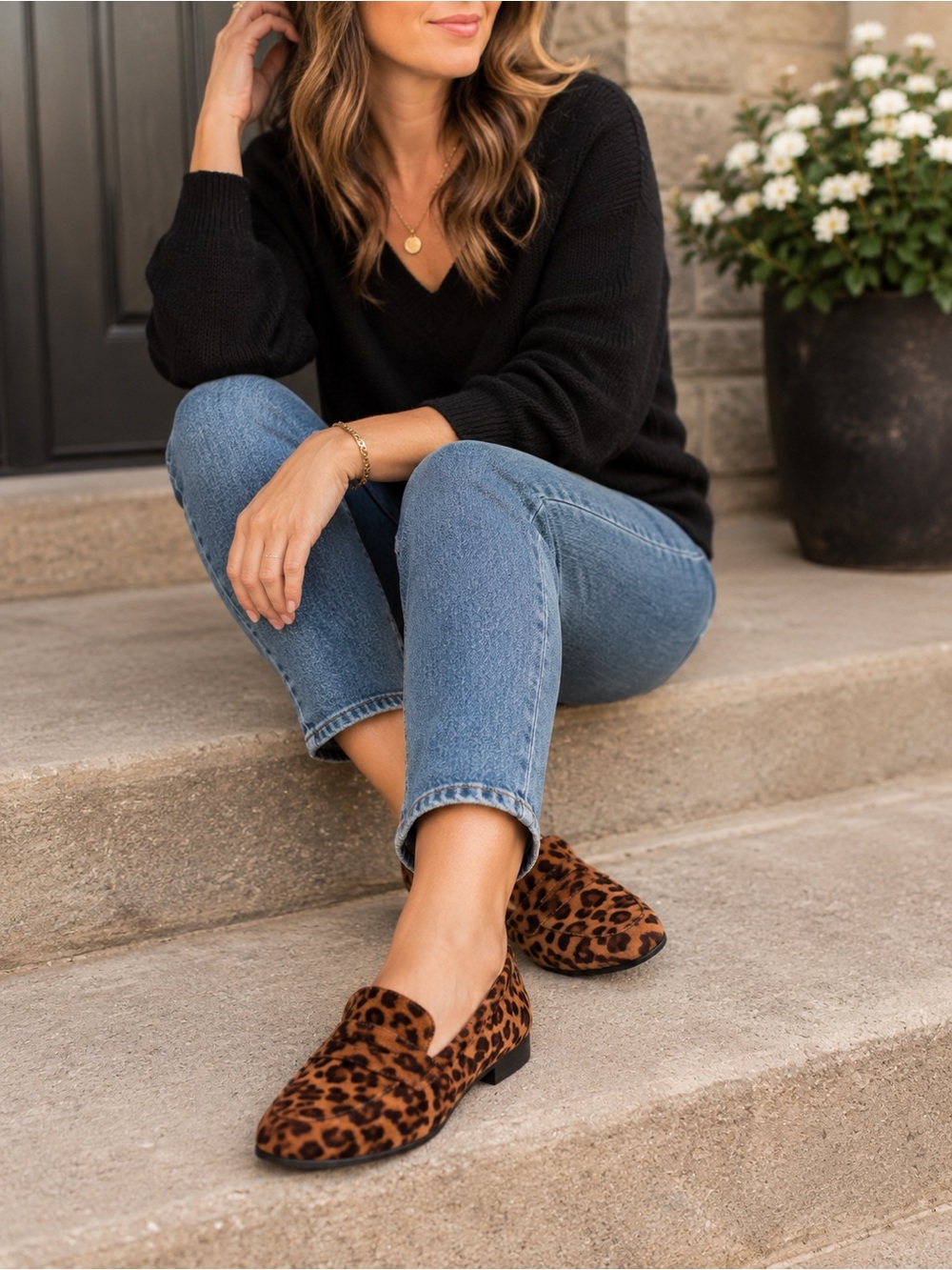 Circus by Sam Edelman Leopard Print Slip On Women's Loafers